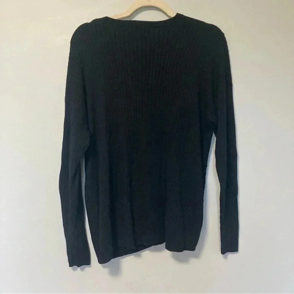 Something Navy black ribbed  sweater - Picture 4 of 5